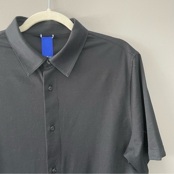 [m] NWOT Kit & Ace Women’s Black Button-Down Short Sleeve Shirt - Picture 6 of 15